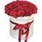 51 роза  в шляпной коробке