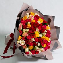 101 роза микс 40 см