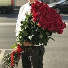 Букет 25 роз 100 см