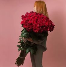 Купить 51 роза  100 см