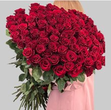 101 КРАСНАЯ роза 80 см