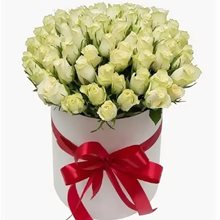 51 роза в шляпной коробке (Кения)