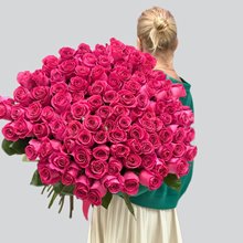 101 РОЗОВАЯ роза  80 см. ПРЕМИУМ