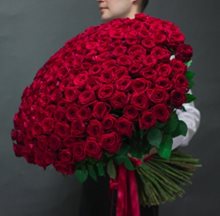 201 красная роза 60 см
