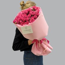 11 пионовидных роз в фоамиране