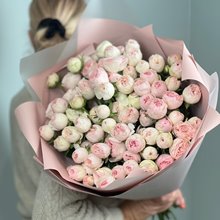 25  пионовидных роз нежно-розовых роз Мэнсфилд Парк