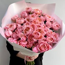 19 пионовидных роз "Джульета"