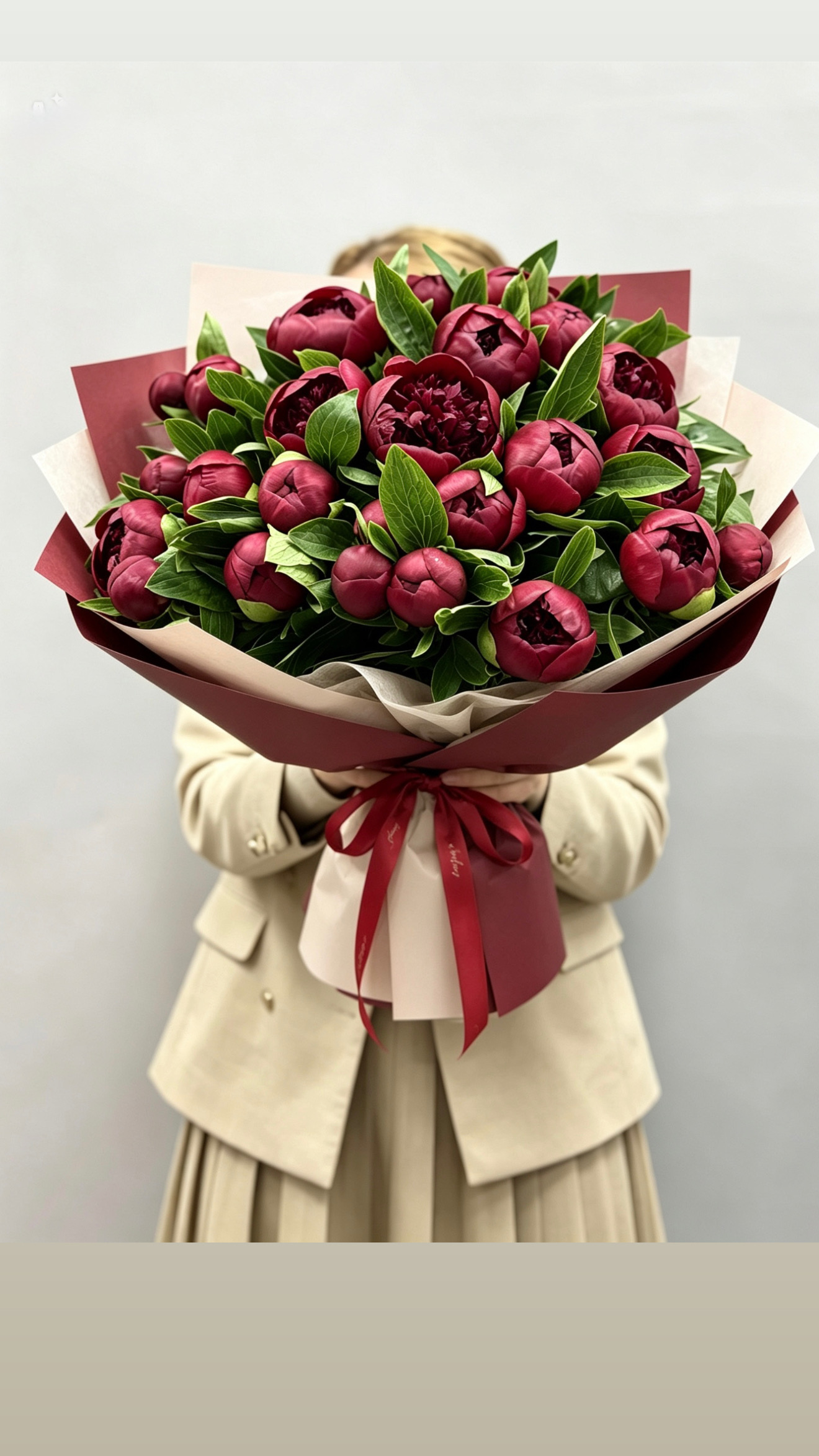 Букет из 25 пионов