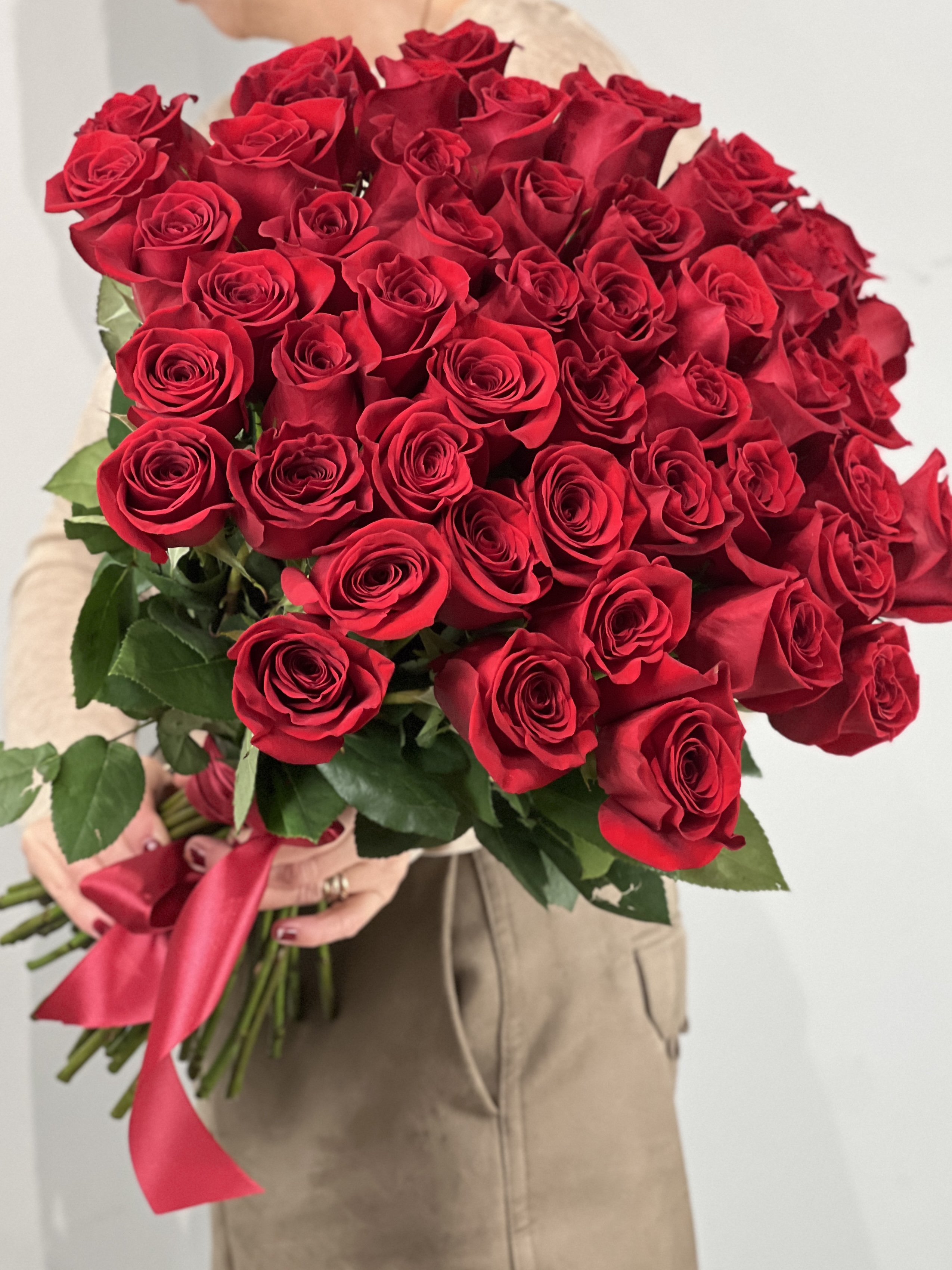 51 эквадорская роза - под ленту