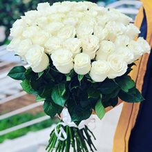 35 белых роз Эквадор
