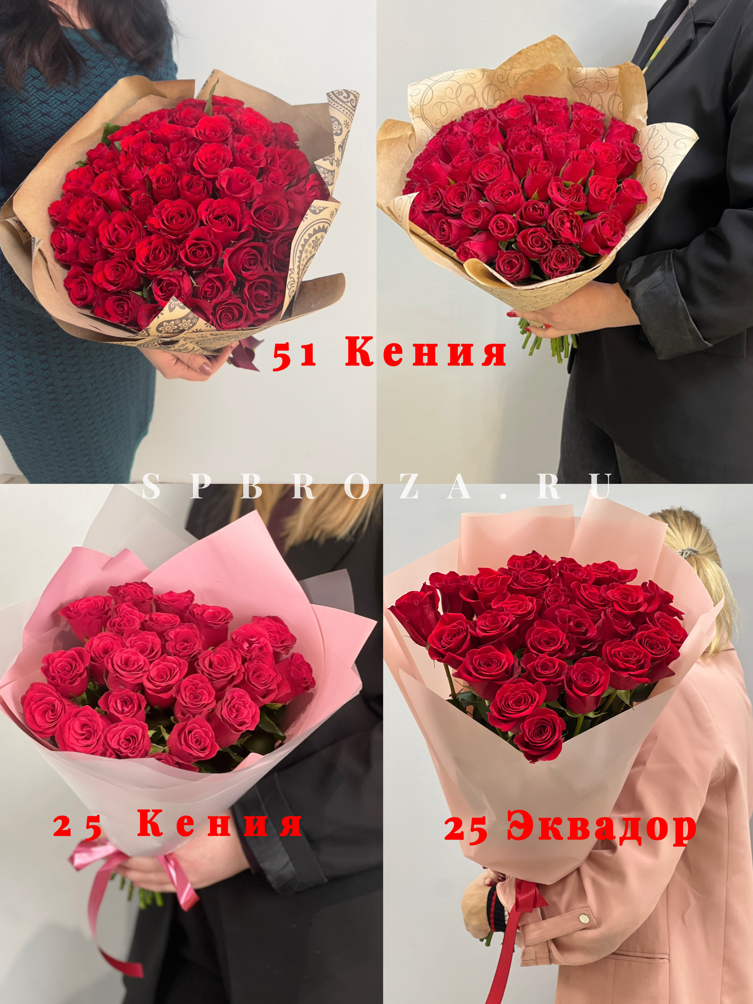 Сравнение розы Freedom с кенийской розой