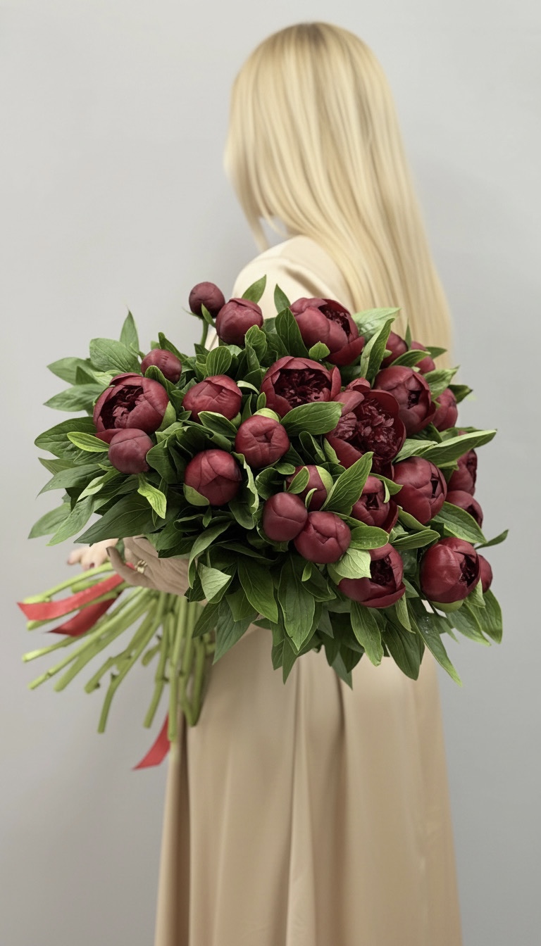 Бордовый пион Red Charm